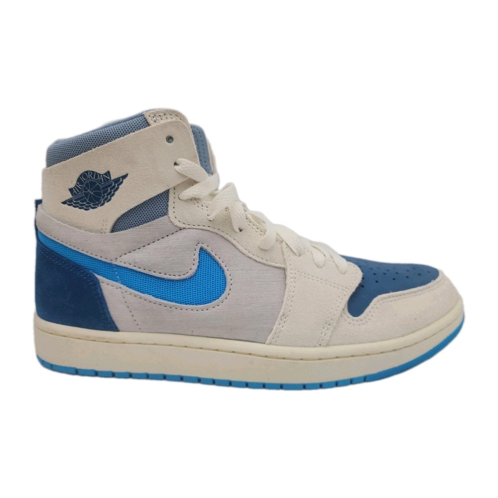 New Nike Air Jordan 1 High Zoom CMFT 2 In Sail Powder Blue, Grey Mens Sz 9